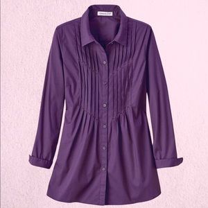 NWT Coldwater Creek Easy Care Pintuck Shirt 2X
